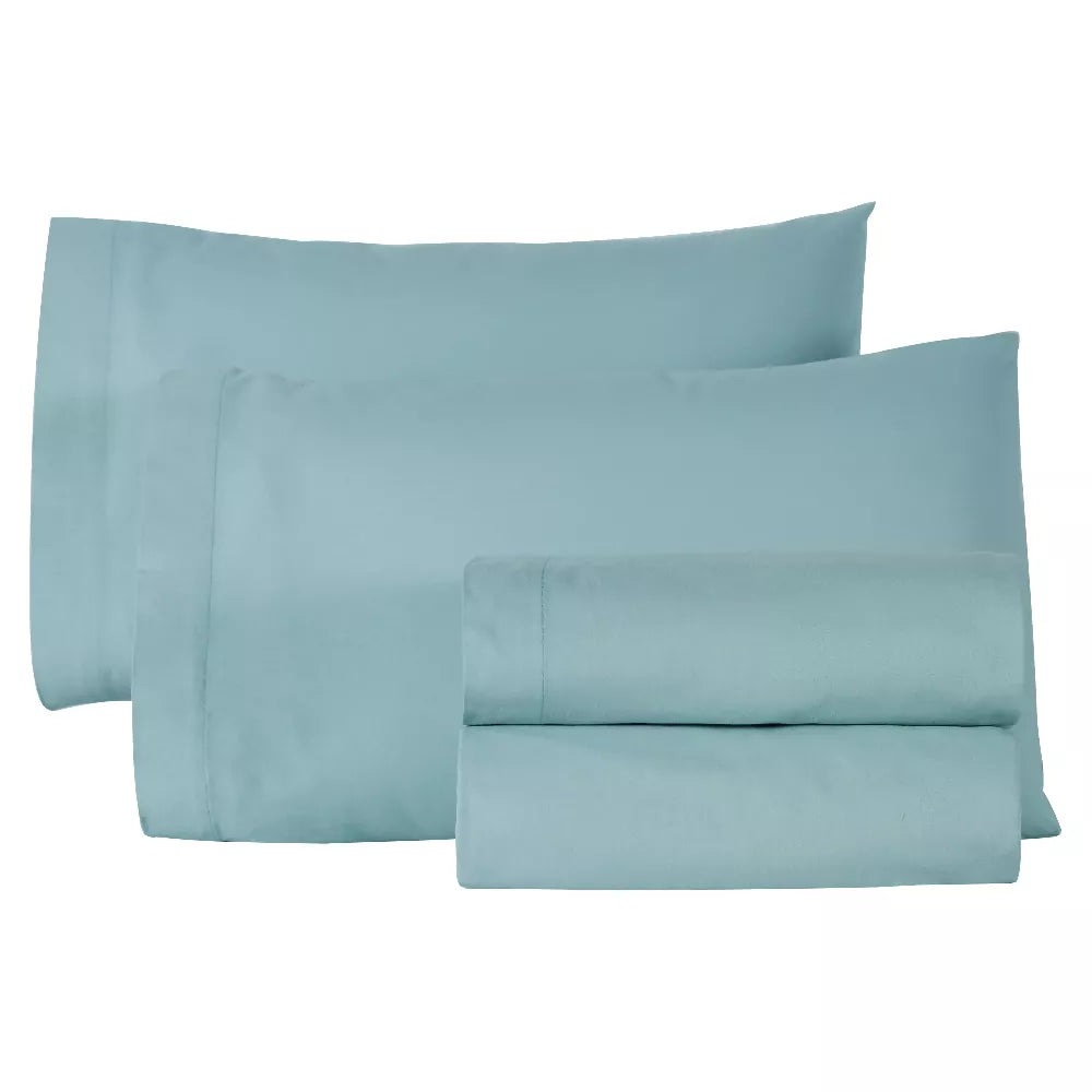 Sábanas Cabos, en Algodón 100% Menta, para Cama Sencilla