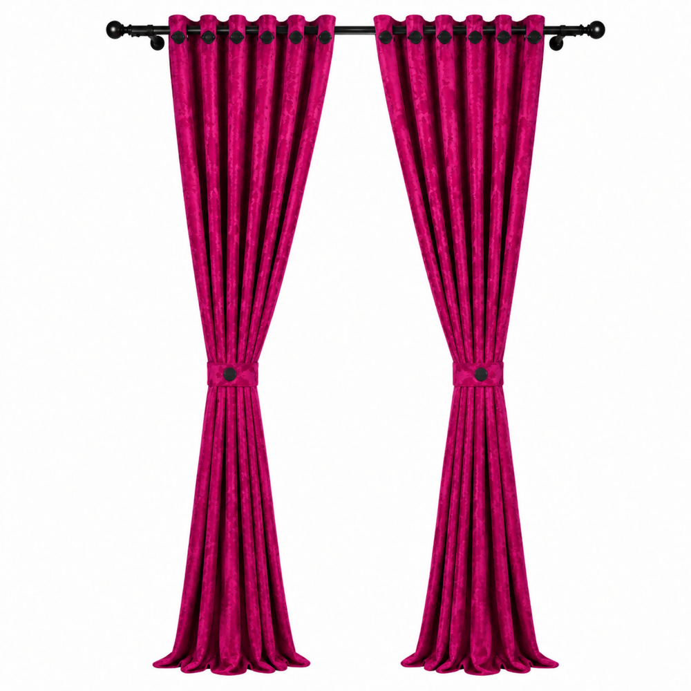 Cortina x2 fucsia jacquard