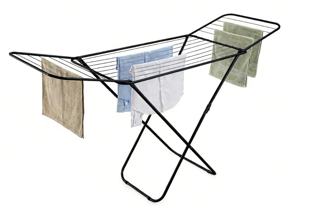 Tendedero De Piso Ecodry, Negro, Plegable y Extendible