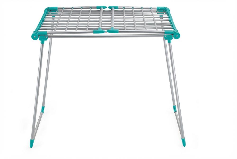 Tendedero de Piso Drymax, Gris y Azul, Plegable y Extendible
