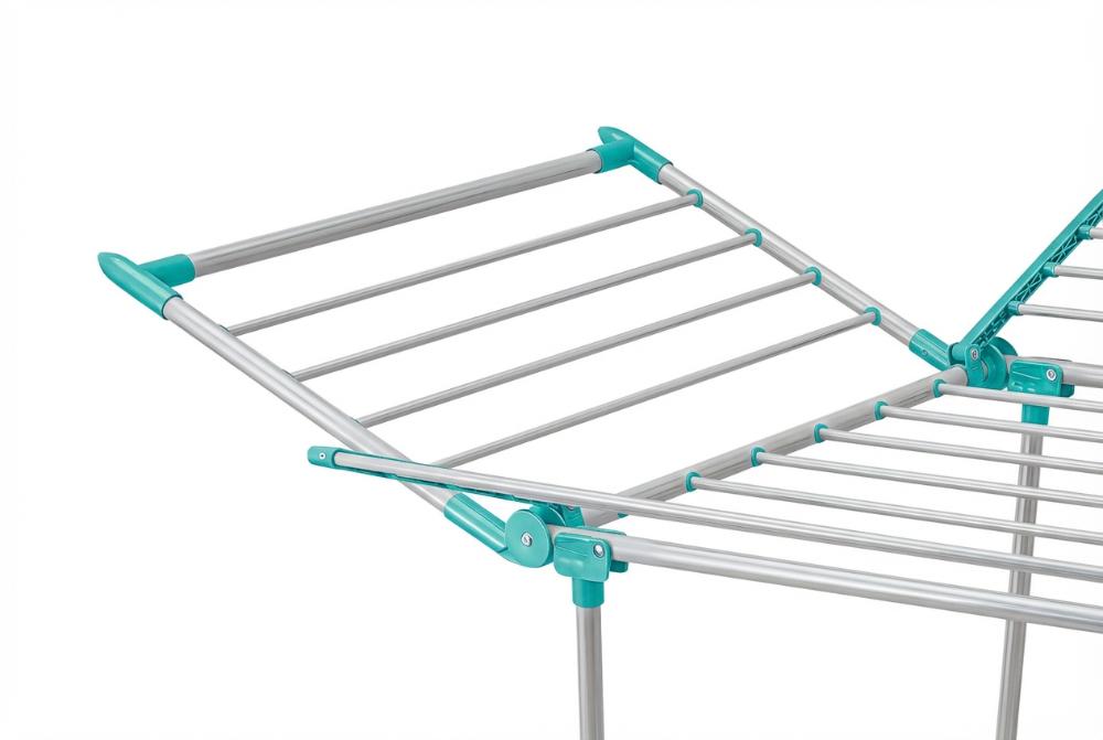 Tendedero de Piso Drymax, Gris y Azul, Plegable y Extendible