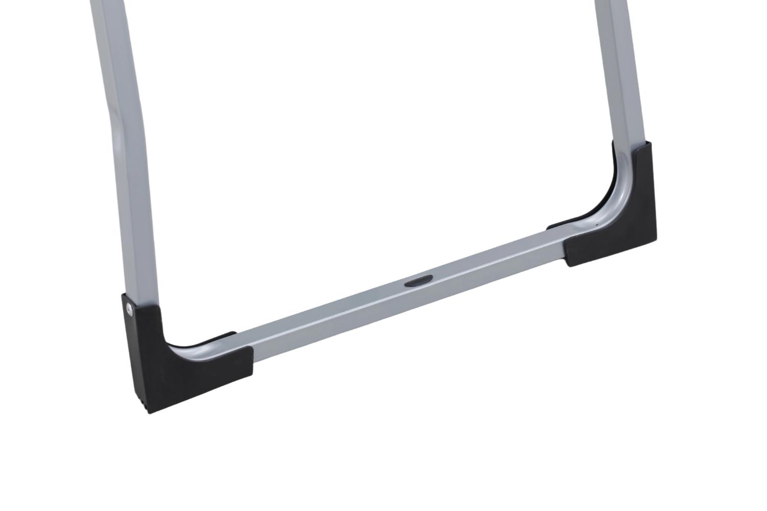 Escalera Tubular Luminas, Gris y Negro, Plagable de 3 Niveles