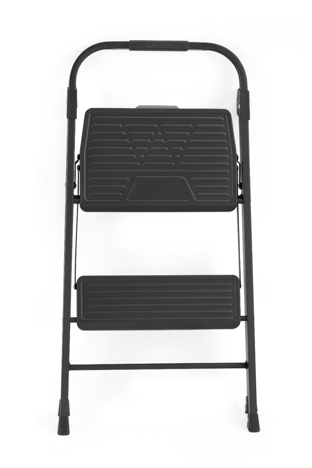 Escalera Tubular Andes, Negro, Plagable de 2 niveles