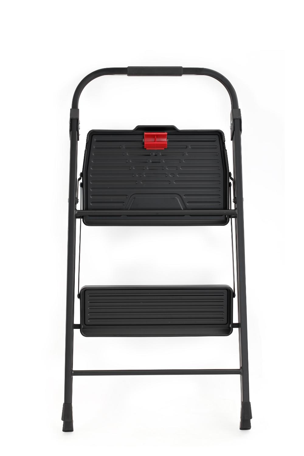 Escalera Tubular Andes, Negro, Plagable de 2 niveles