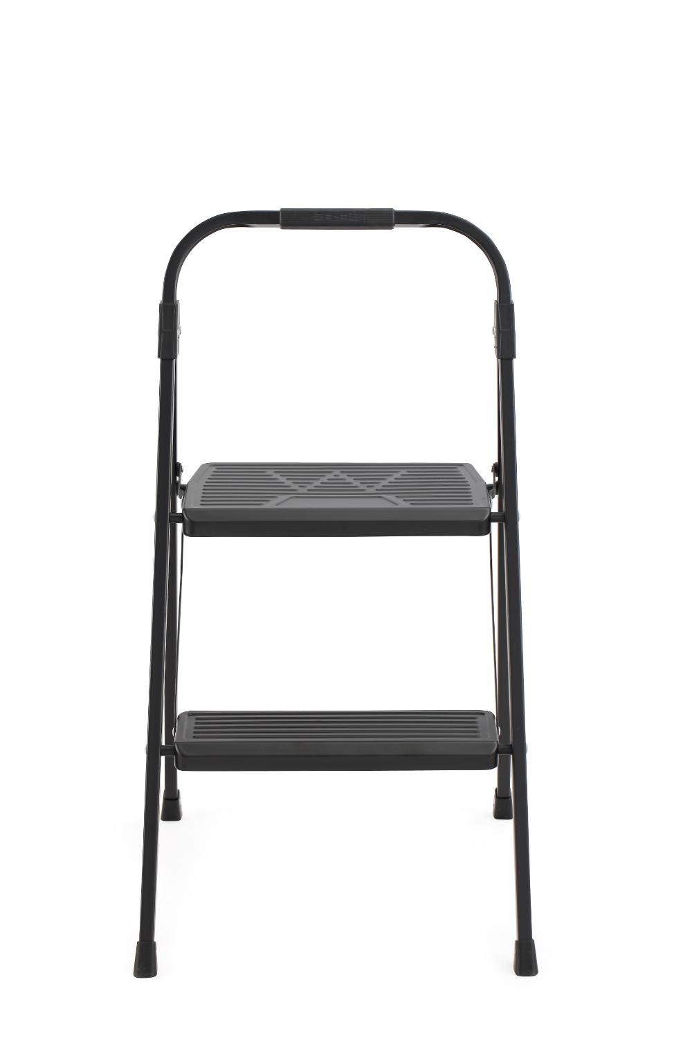 Escalera Tubular Andes, Negro, Plagable de 2 niveles