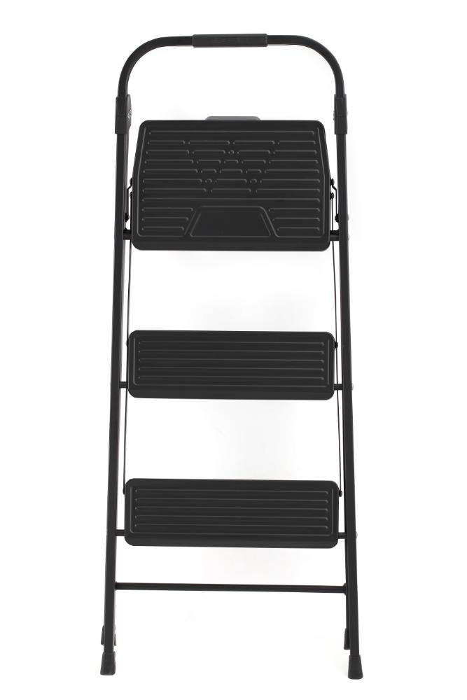 Escalera Tubular Alba, Negro, Plagable de 3 niveles