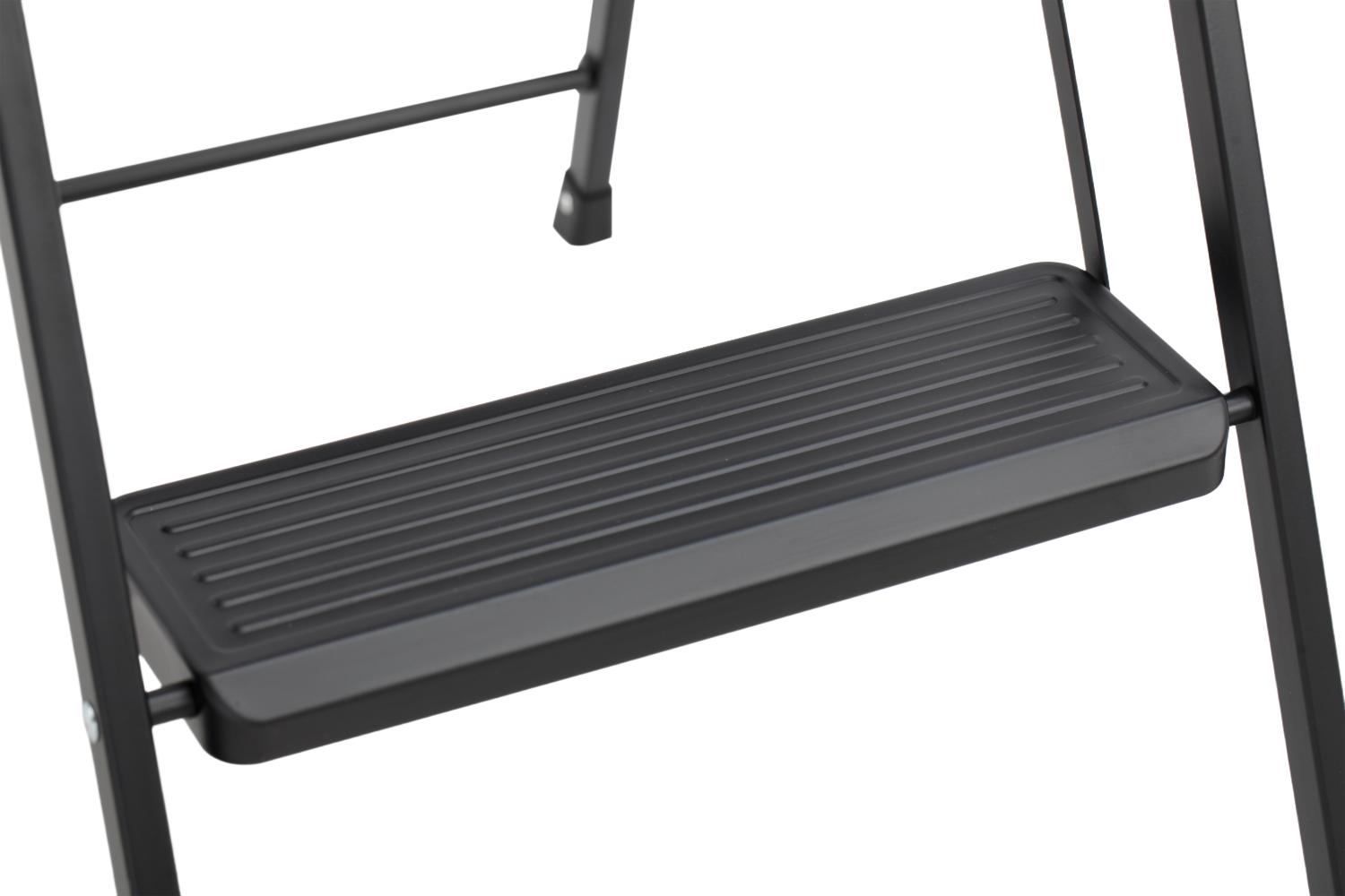 Escalera Tubular Alba, Negro, Plagable de 3 niveles