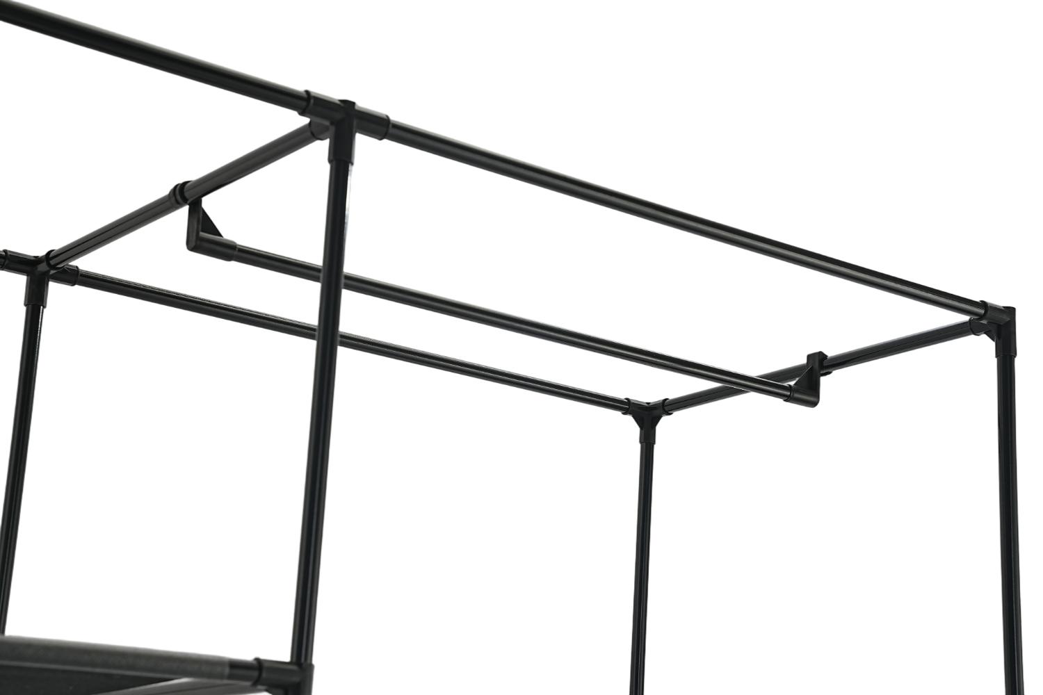 Closet Organizador Dono, Negro,  con variedad de entrepaños en tela