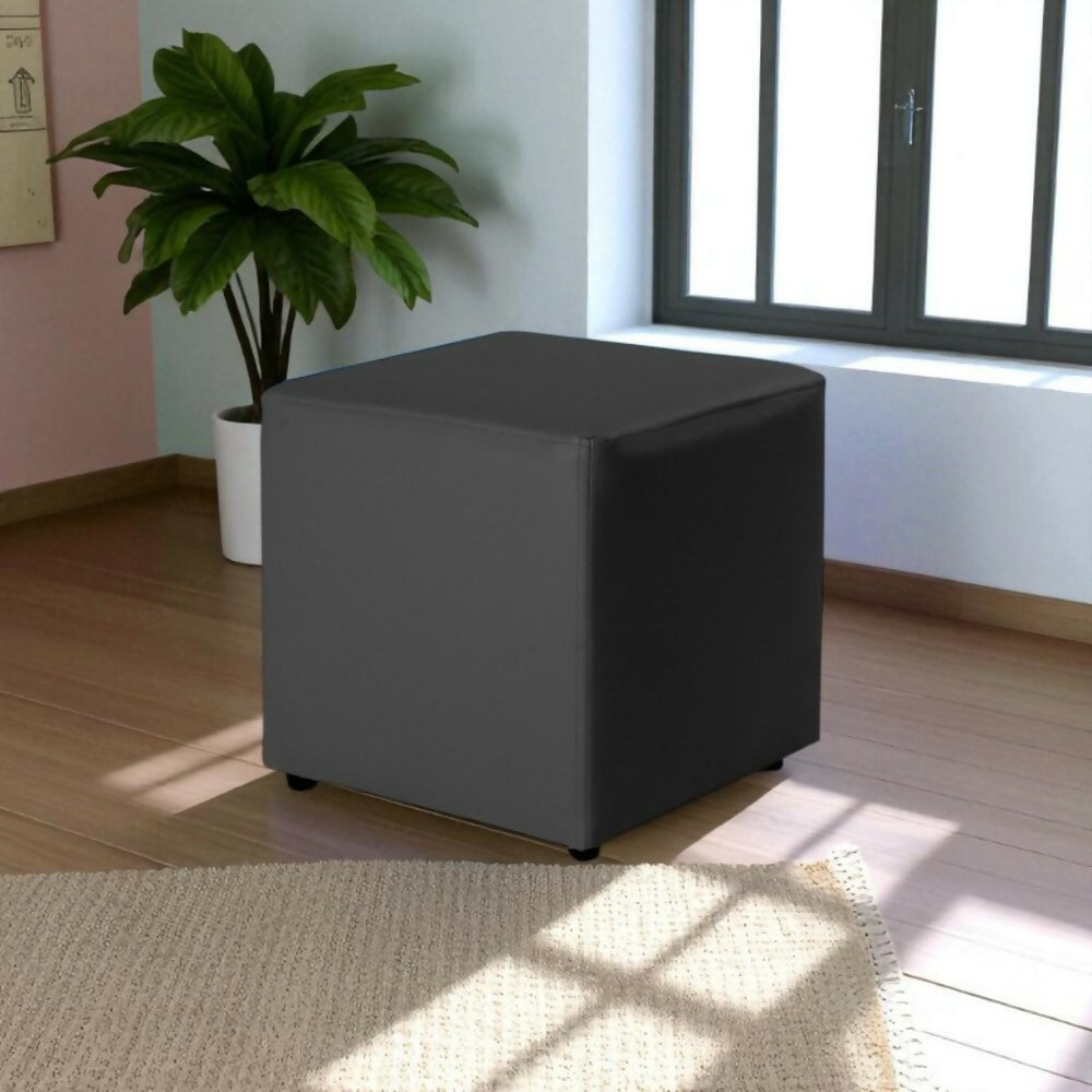 Puff Decorativo 40x40 Negro Ambi