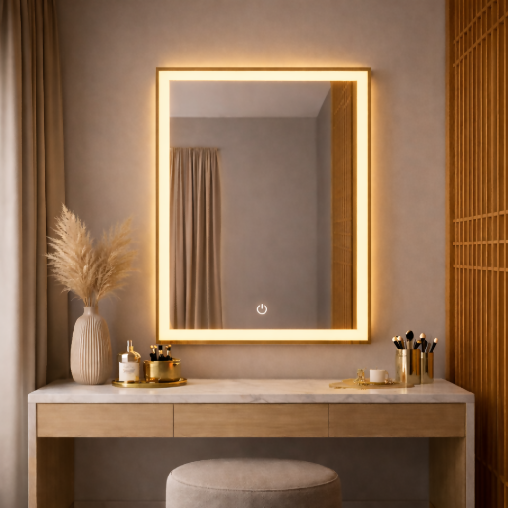 Espejo Led Vertical Para Baño Moderno 70x50 sin marco