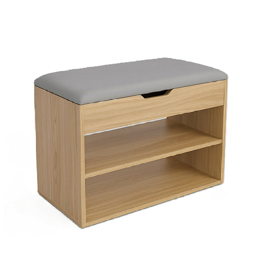 Mueble Organizador Zapatero-Baúl 43x60x30 Madera/Gris