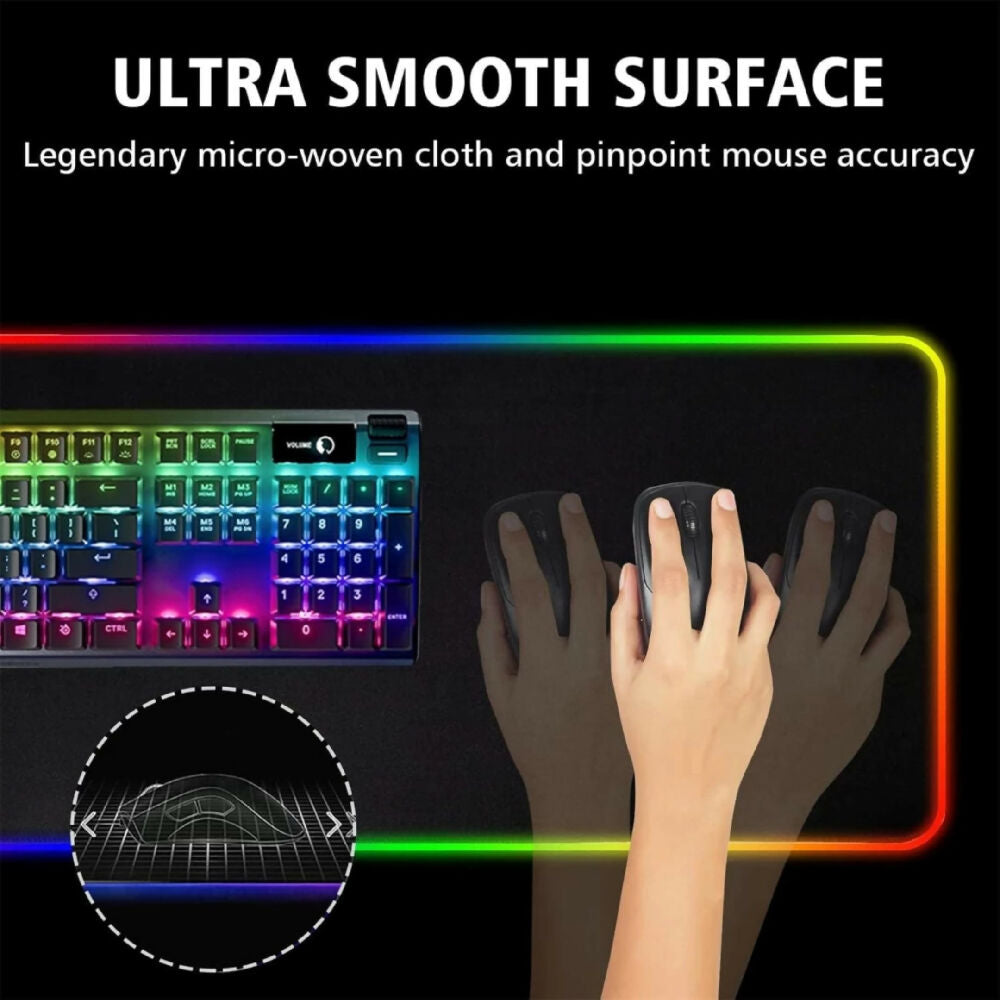 Pad Mouse Gamer Rgb Luz Led 80cm X 30cm RGB-03