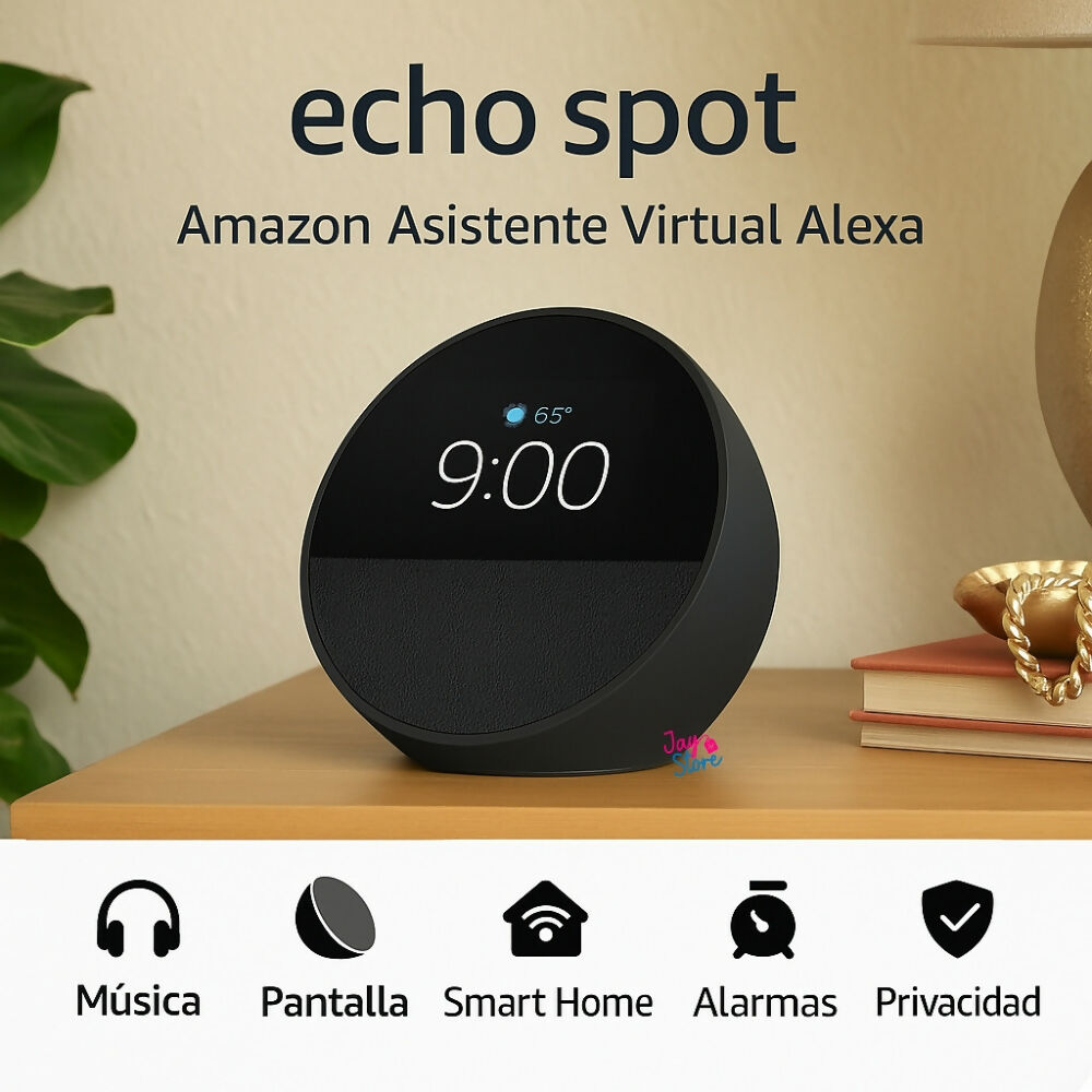 Echo Spot Amazon Asistente Virtual Alexa Parlante Inteligente