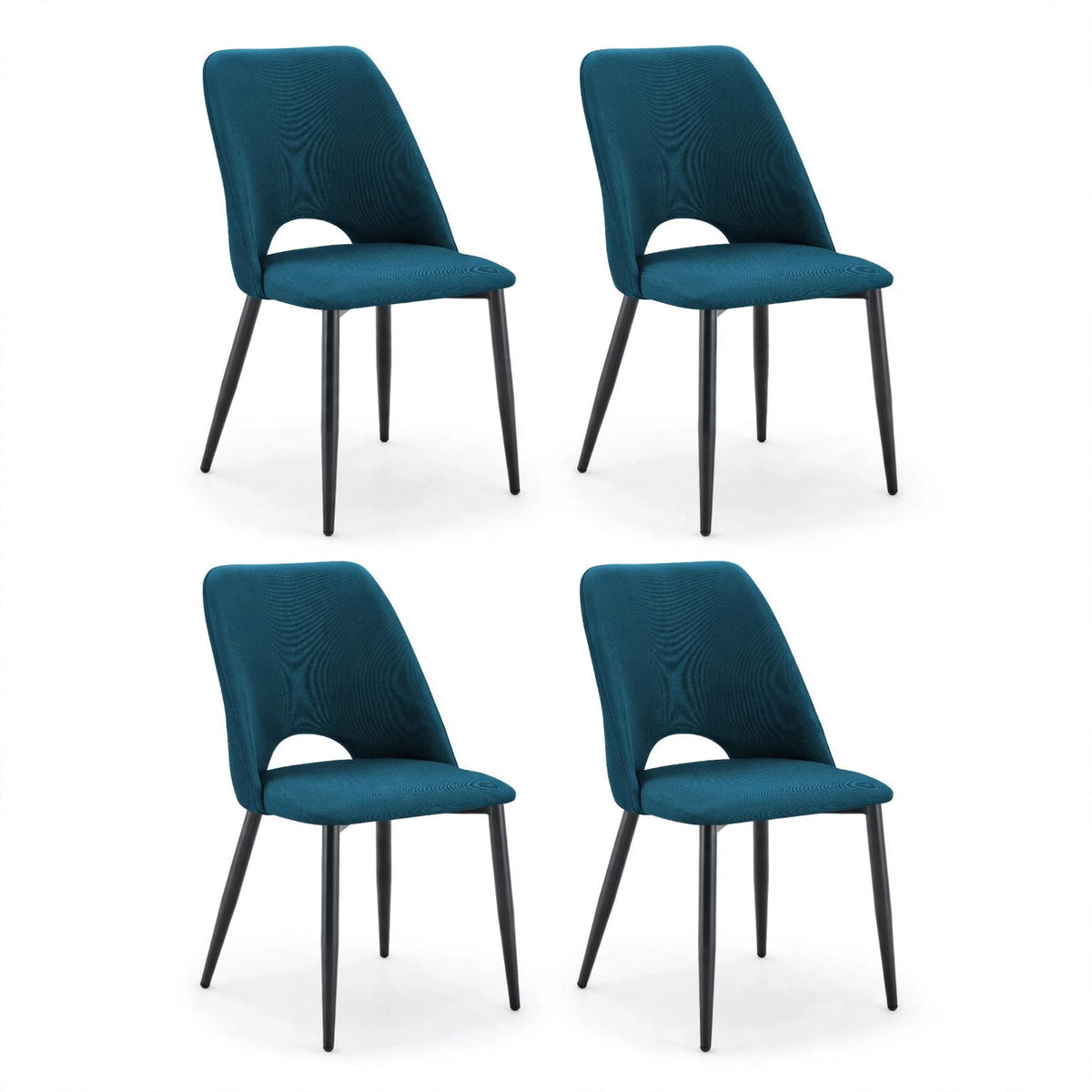 Combo Pops, Incluye una Mesa y 4 Sillas Color Negro