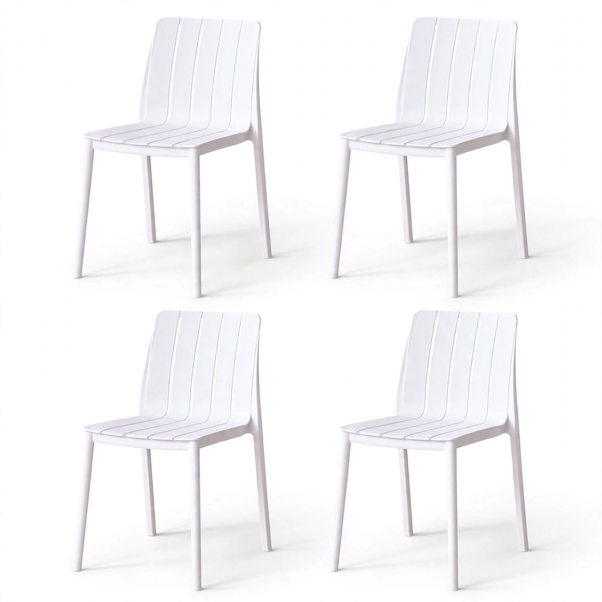 Combo Alma, Incluye una Mesa y 4 Sillas Color Blanco