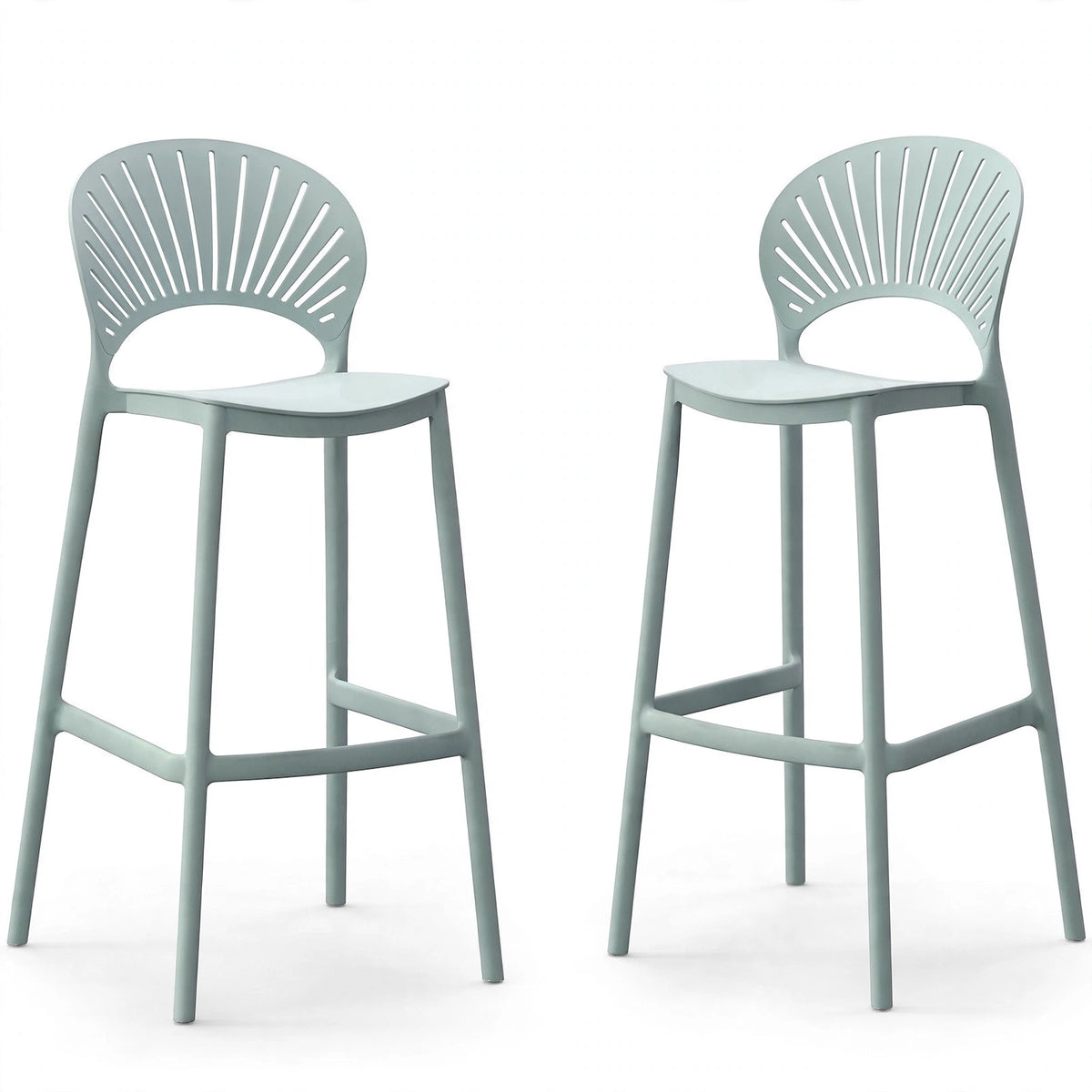 Set de 2 Sillas para Bar Paraíso, Color Azul Claro, Diseño Moderno