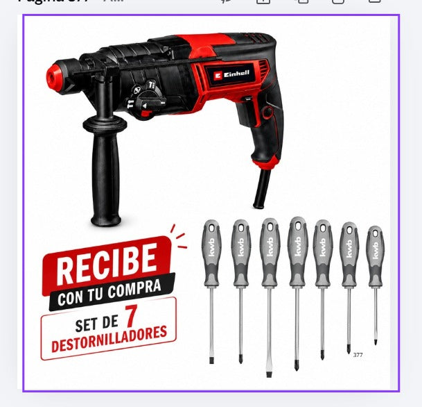 Rotomartillo sds plus 2.6 joule
