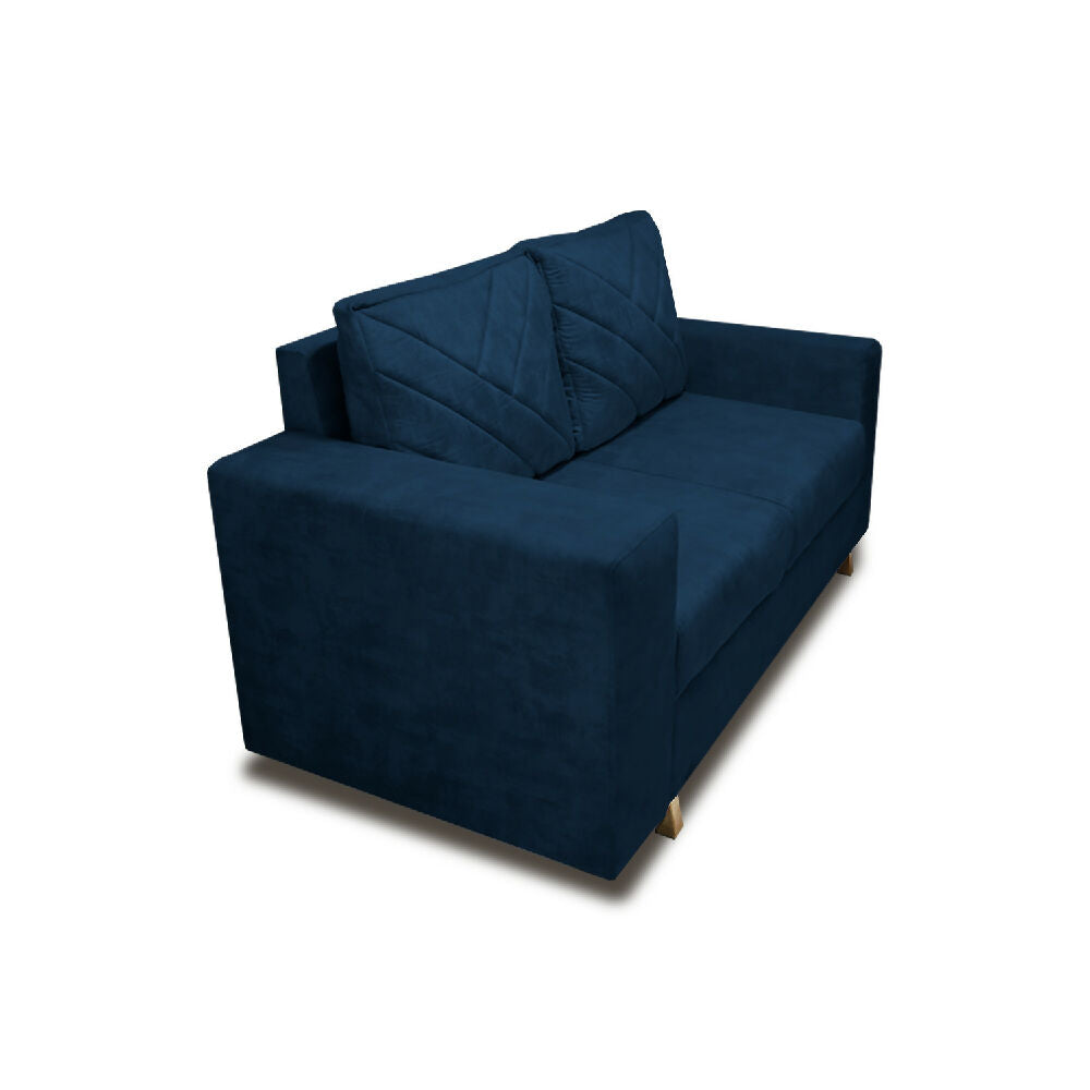 Sofa Amsterdam 2Ptos En Tela Amiglable Con Mascotas 150X72X75 Cm Azul Petroleo