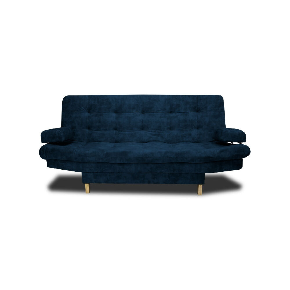 Sofá Cama Blum Clic Clac 3 Posiciones Tela Amigable Con Mascotas 185X90X80 Azul Petroleo