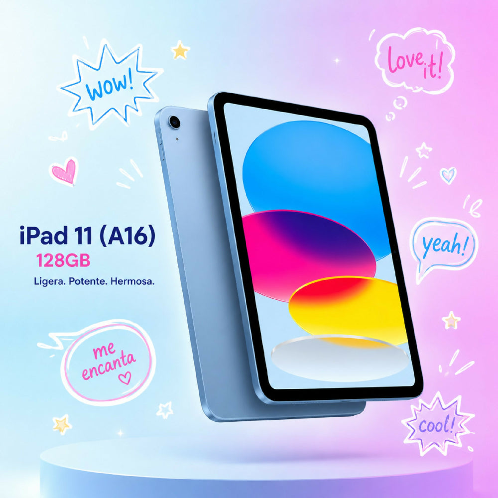 Tablet Apple IPad 11 Pulgadas128gb A16 + Obsequio Smartwatch Y Audífonos Celeste