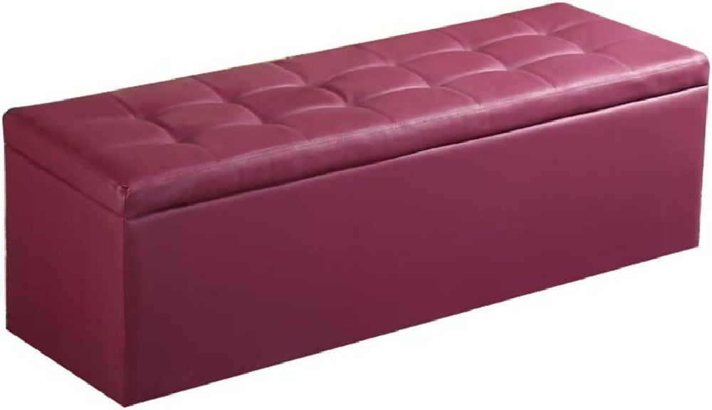 puf baul morado sintetico 80x40