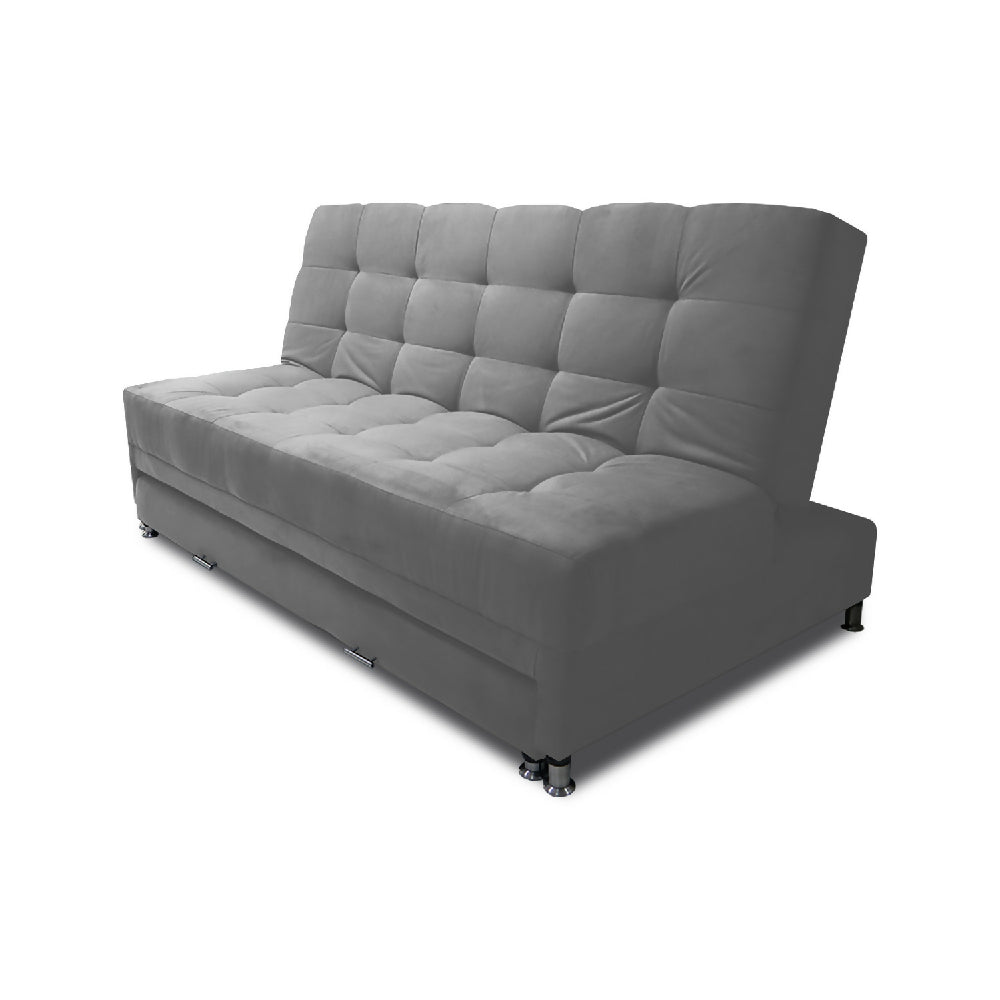 Sofá Cama Tarima Haller En Tela Velvet 190X95X80 Gris