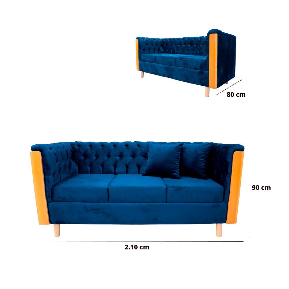Sofa Steiner Azul Petroleo