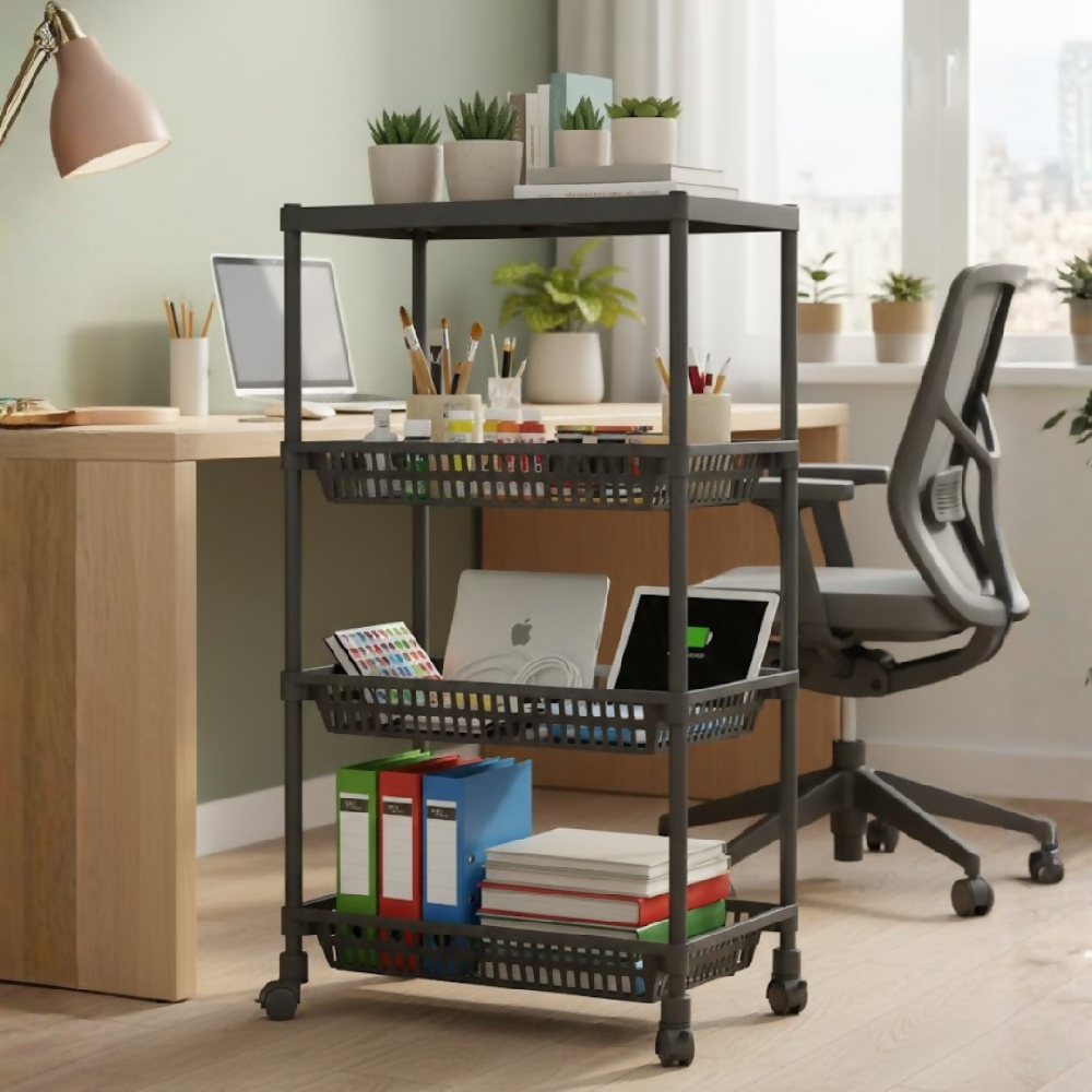 Carrito Organizador 4 Niveles Con Ruedas Multiusos YH6710-4A