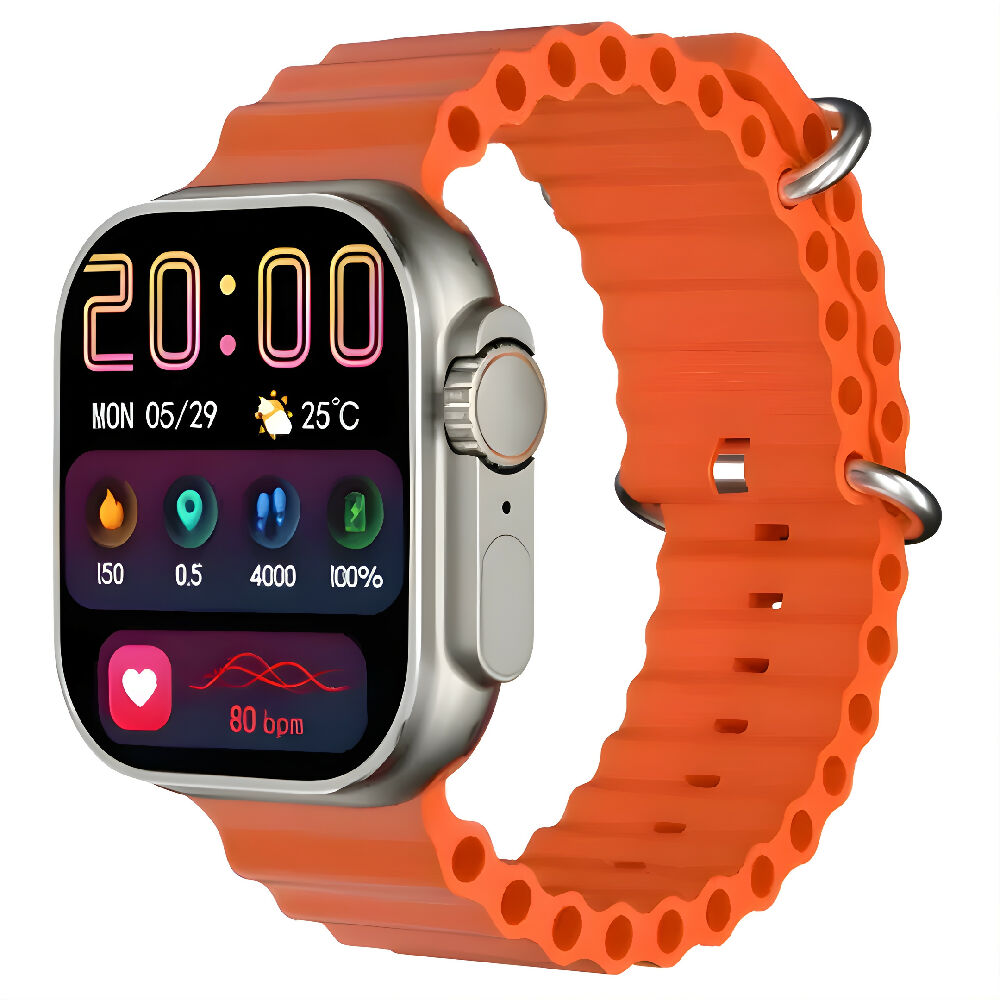 Smartwatch IW10 Ultra Mini Naranja Bluetooth Reloj Inteligente Pequeño Con Pantalla HD, Frecuencia Cardíaca Y Batería Duradera