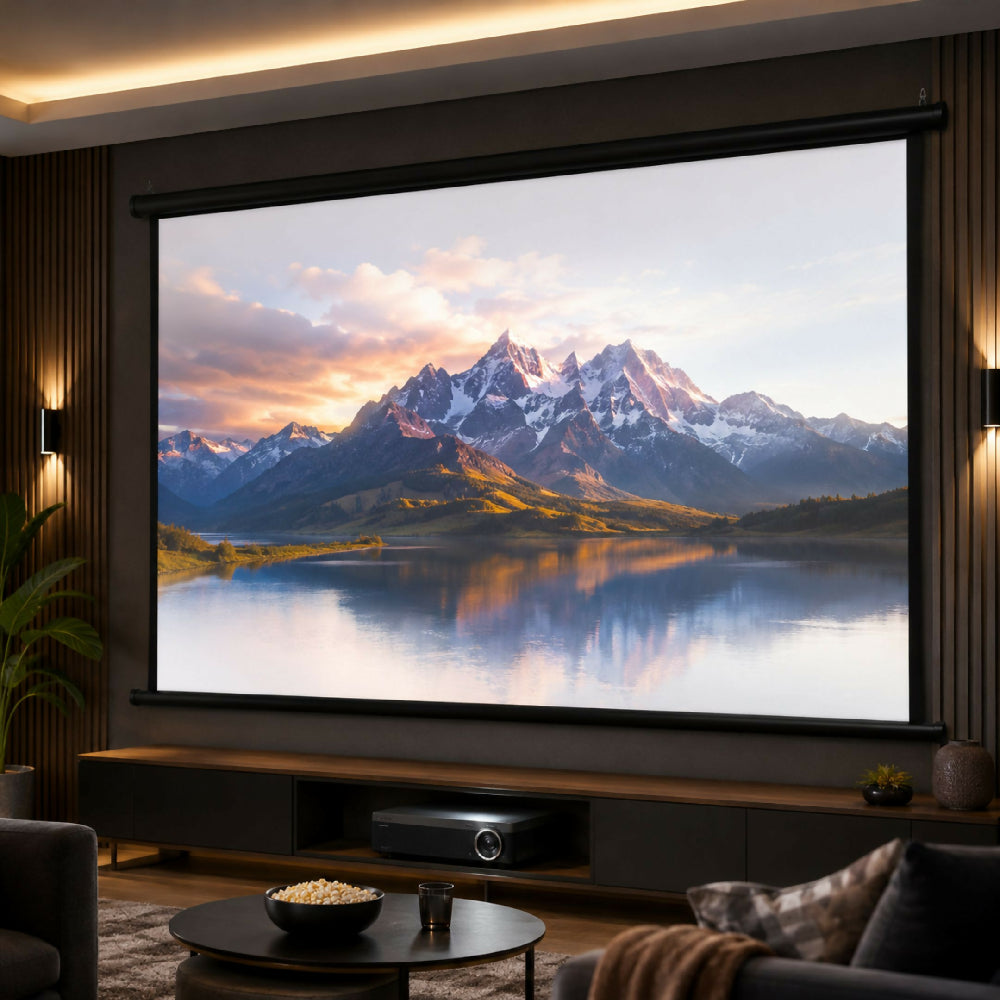 Pantalla De 100 Plg Para Proyector Blanca Anti Luz Con Soporte Incluido