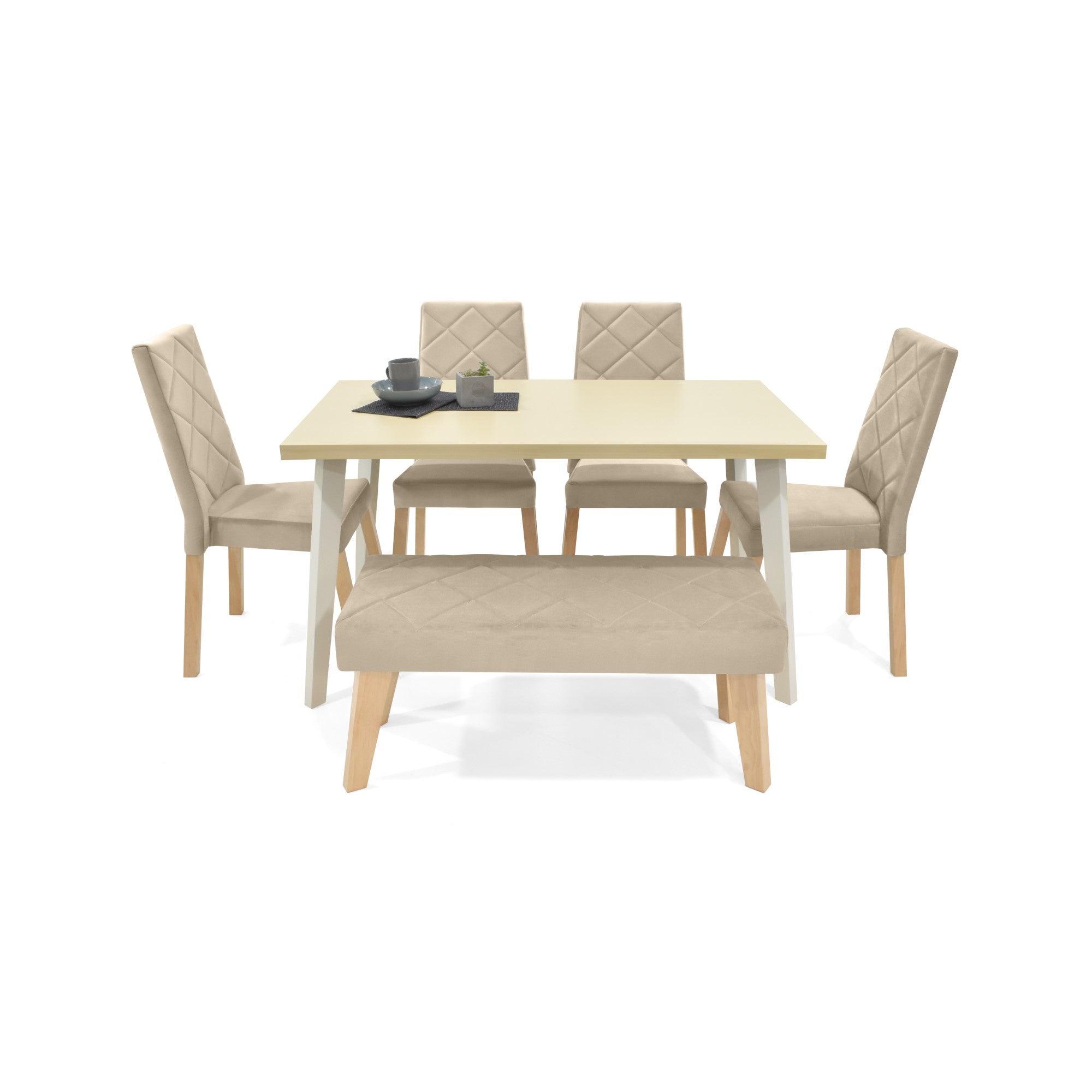 Comedor 6 Puestos Liverpool con Butaco Taupe