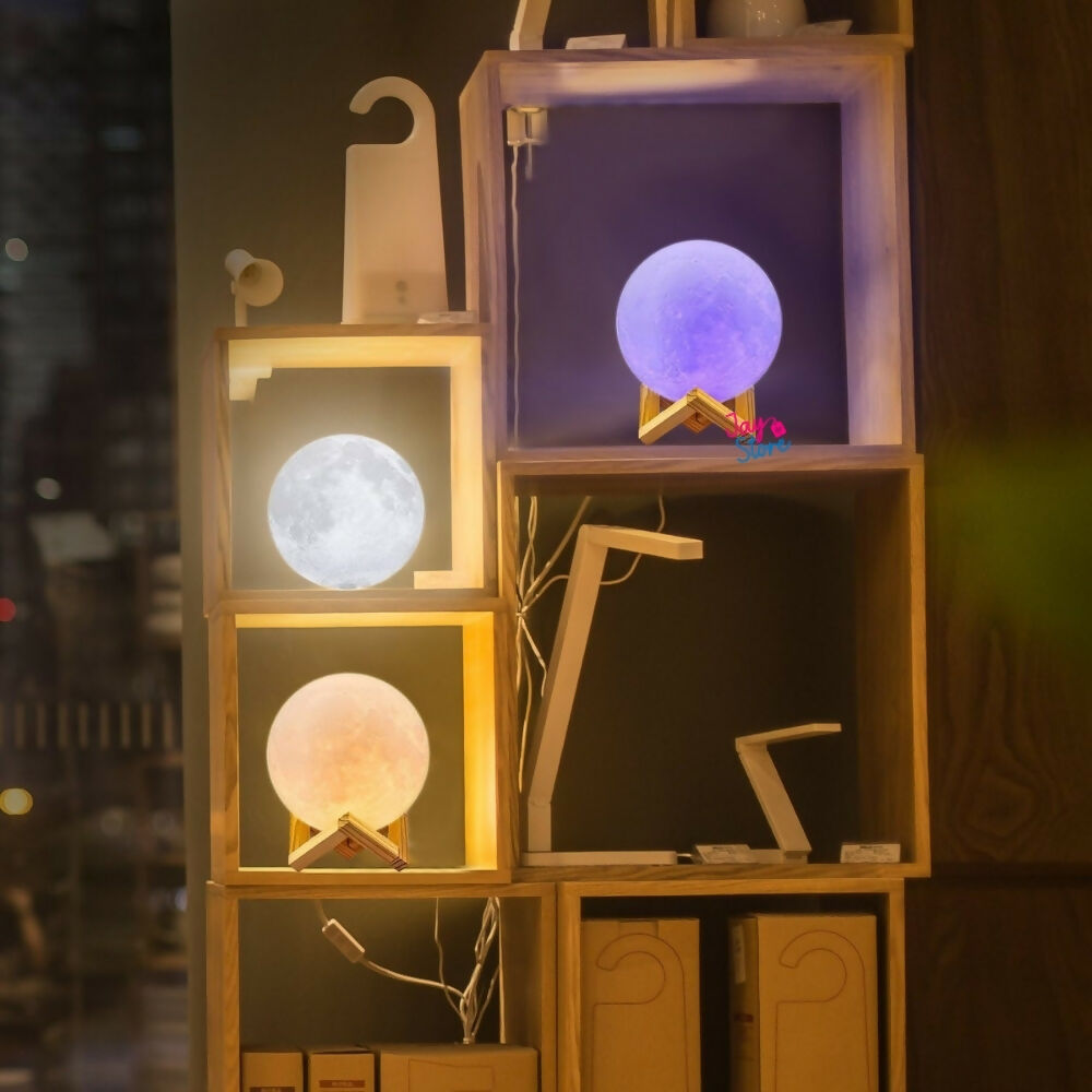 Humidificador 3d Moonlight Lámpara Luna Led Difusor Aromas