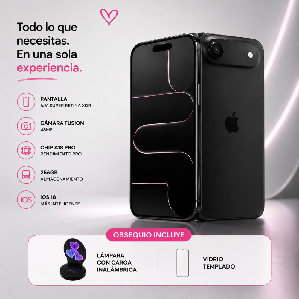 Celular Apple IPhone Air 256gb + Obsequio Lámpara Carga Inalámbrica Y Vidrio Negro
