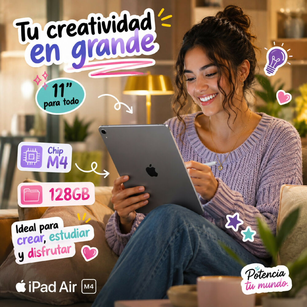 Tablet Apple Ipad Air M4 De 11 Pulgadas 128gb Wifi Con Potencia Extrema Diseño Ultrafino Gris Negro