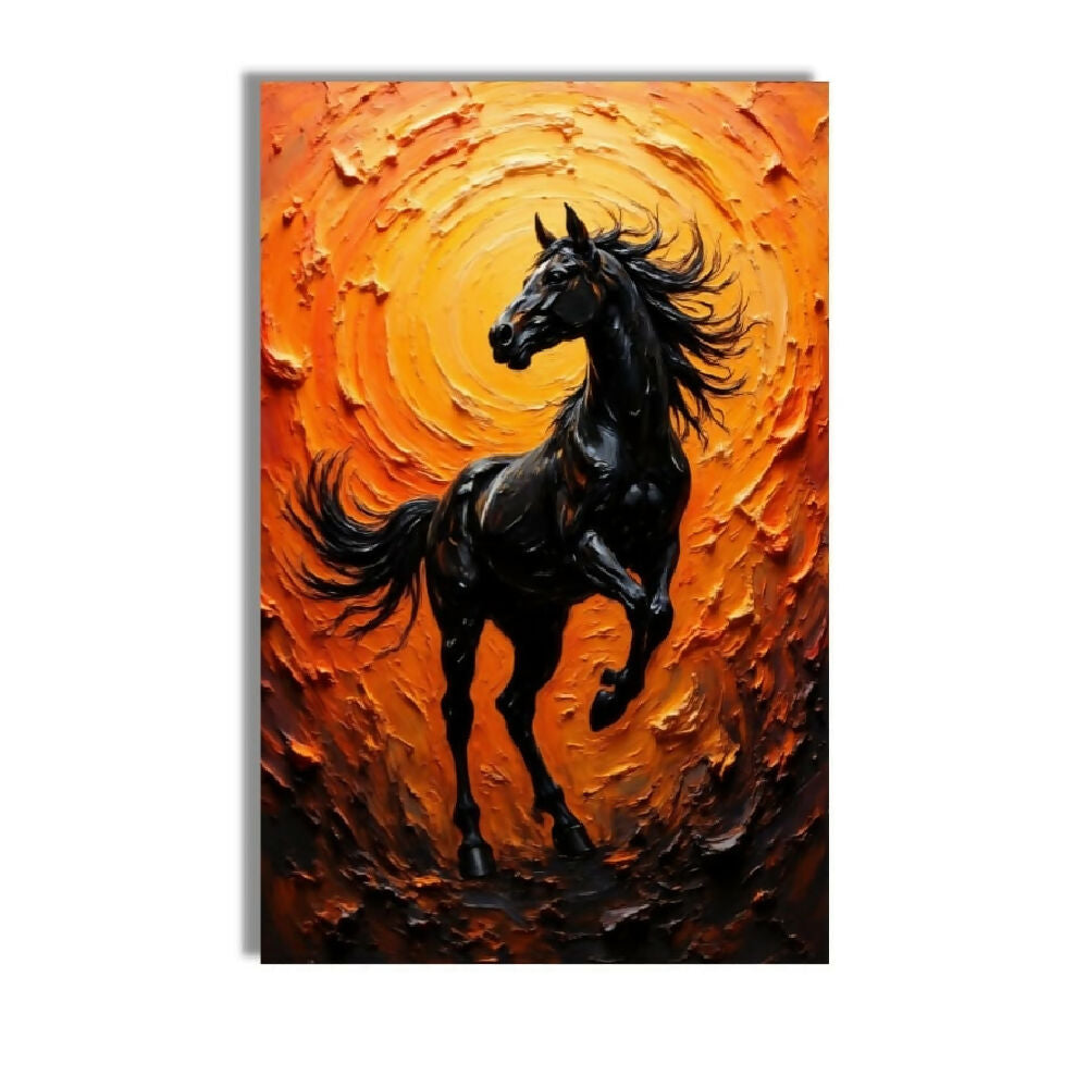Lienzo Cuadro Decorativo Caballo del Sol 93x60cm
