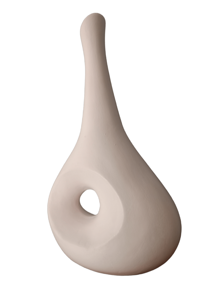 Florero Oliva Decorativo en Cerámica, de 33x16 cm