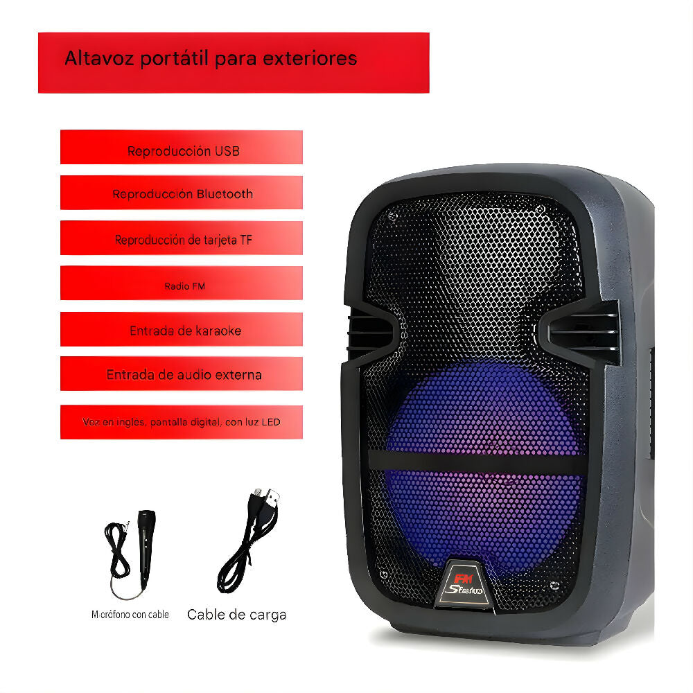 Parlante De Sonido PK Sound S8 Altavoz Inalámbrico Con Conectividad Bluetooth Y Sonido De Alta Calidad