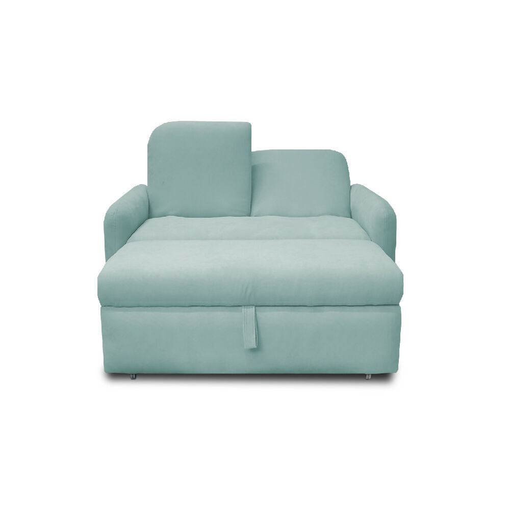 Sofacama Nube Multifuncional Carrito Reclinable Menta + Cojines