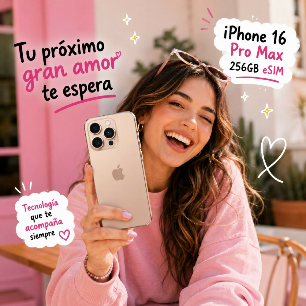 Celular Apple IPhone 16 Pro Max 256gb ESim + Obsequio Vidrio Templado Y Forro Dorado