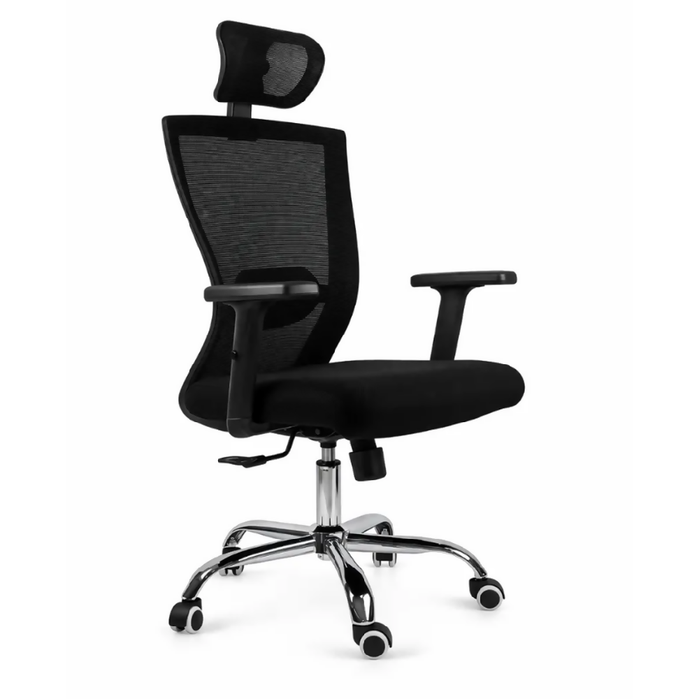 Silla Ergonomica Oficina Malla Con Cabecero Ajustable