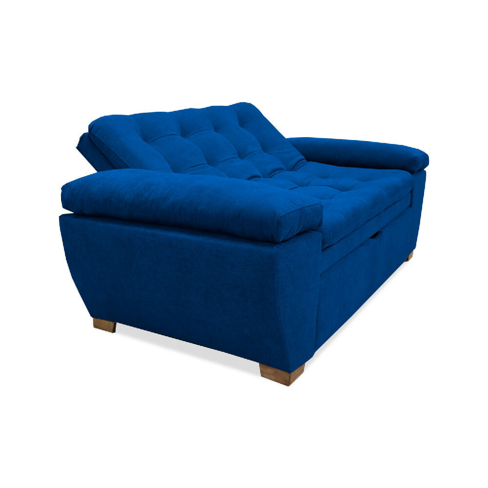 Sofacama Tobler Multifuncional Carrito Azul Petróleo