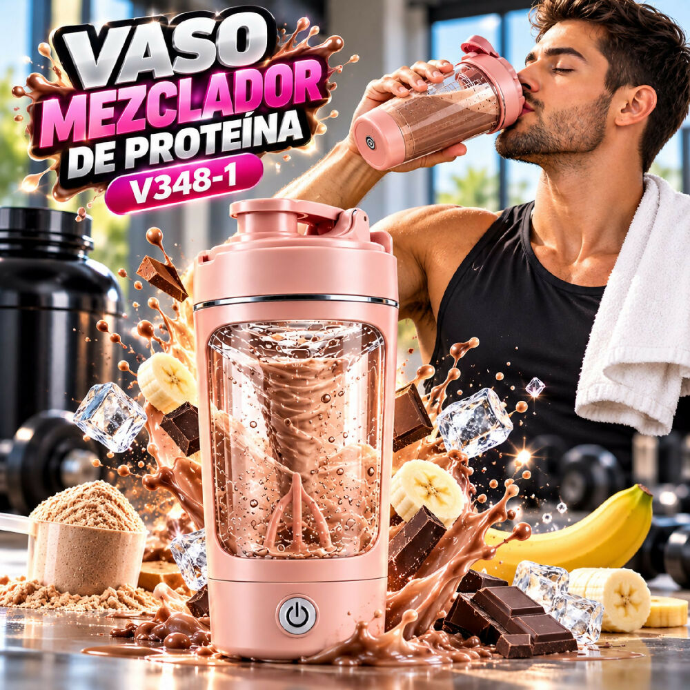 Vaso Mezclador De Proteína V348-1 Accesorio Portátil De Alta Resistencia Rosa