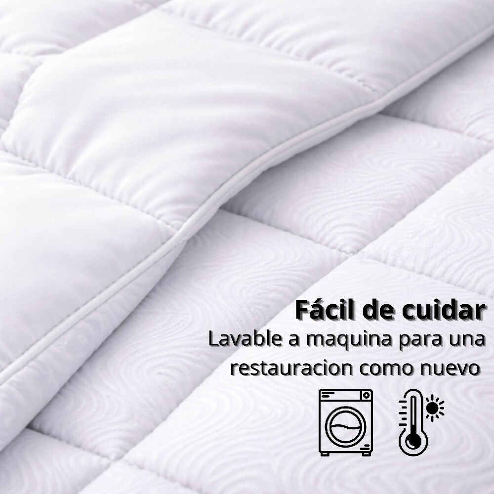 Edredon Cubrelecho Queen Blanco