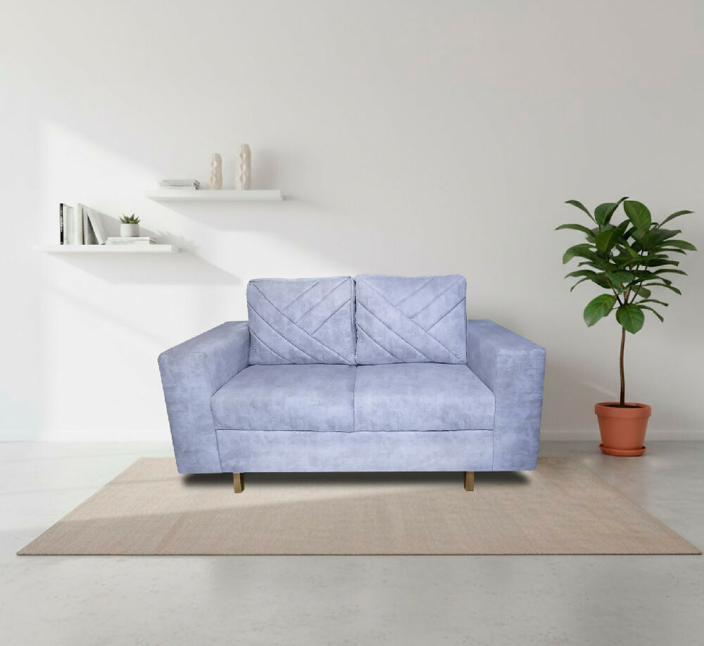 Sofa Amsterdam 2Ptos En Tela Amiglable Con Mascotas 150X72X75 Cm Hielo