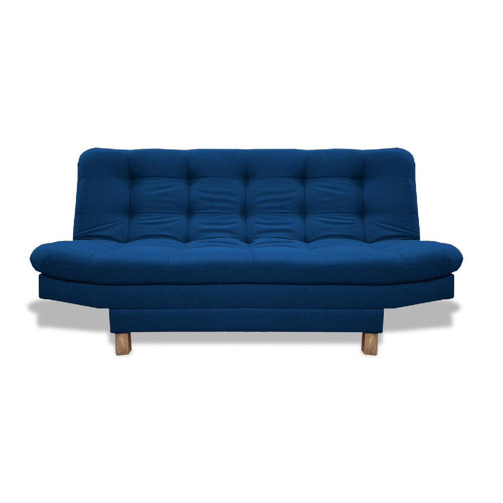 Sofacama Widmer 3 Posiciones Azul Petróleo + Cojines Decorativos