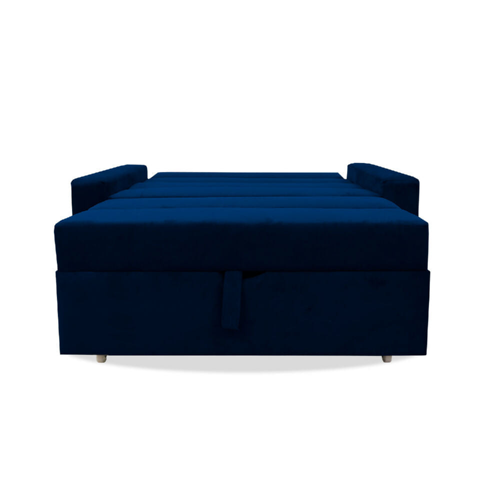 Sofacama Vogel Multifuncional Carrito Azul Petróleo + Cojines Decorativos