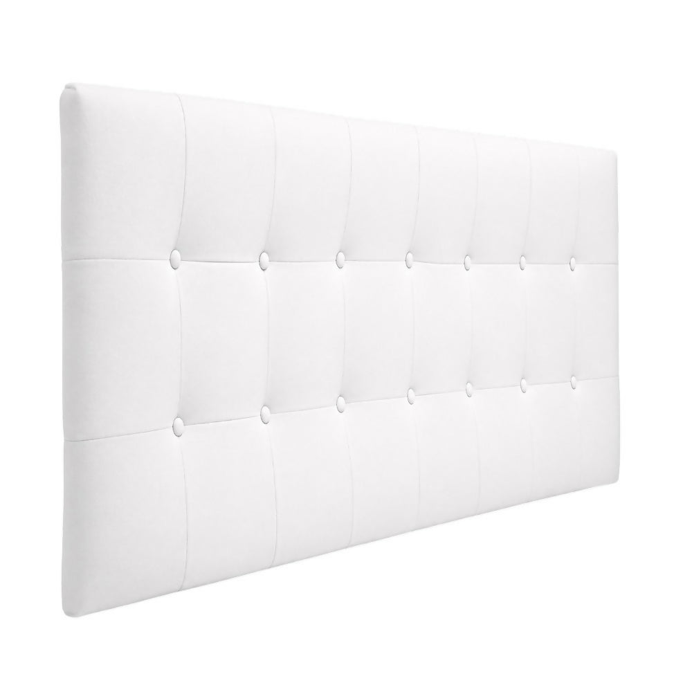 Cabecero Semidoble 120x60 Cuadros Grandes Blanco Tela