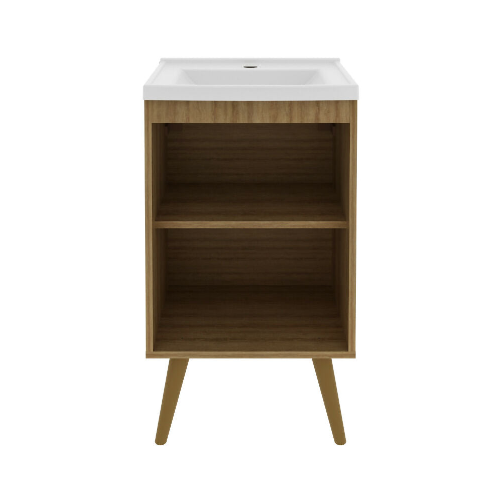 Mueble de baño con lavamanos Nexo - Almendra/Blanco