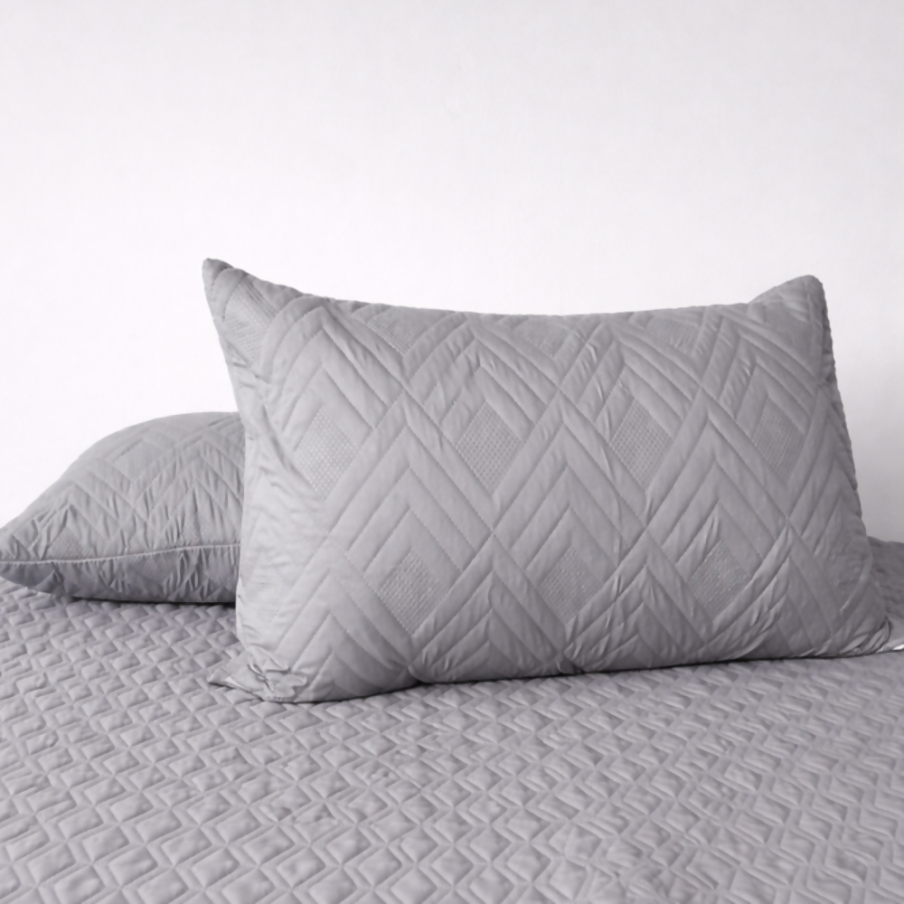 Protector almohada acolchado 45x65cm gris Set x2