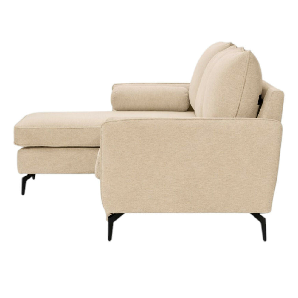 Sofá en L 3 Puestos Bidireccional Moderno Enttrambi Beige